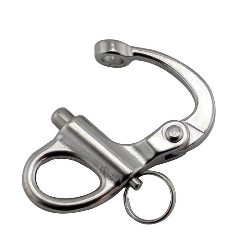 NRC&XRC Pair of 1-3/8(35MM)/2''(52MM)/2-5/8(69MM)/3-3/4"(96MM)(316 Stainless Steel Fixed Bail Snap Shackle for Bracelet, Sailboat16 Stainless Steel Fixed Bail Snap Shackle for Bracelet, Sailboat - Image 5